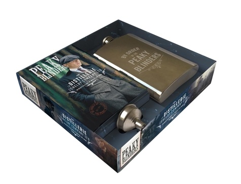 Coffret Peaky Blinders La distillerie de la Shelby Company LTD. 20 recettes à base de Whisky, Gin, Rhum avec 1 flasque