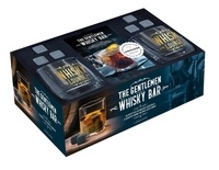 Sandrine Houdré-Grégoire et Guillaume Guerbois - The Gentlemen Whisky Bar - 20 recettes de whisky-cocktails à siroter comme un vrai gentleman !, avec 2 verres à whisky, 6 pierres à whisky.