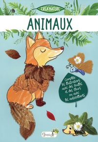 Sandrine Lamour - Animaux - Complète les illustrations avec des feuilles et des fleurs ou avec les autocollants.