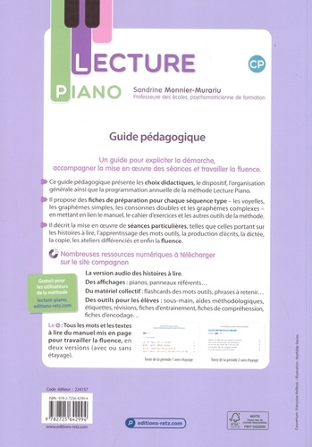 Lecture piano CP - Panneaux référents de Sandrine Monnier-Murariu - Grand  Format - Livre - Decitre