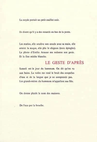 Le geste d'après