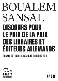 Discours pour le prix de la Paix des libraires et éditeurs allemands