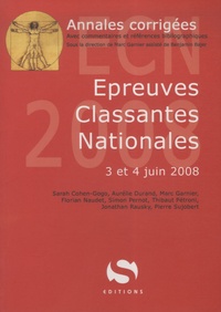 Sarah Cohen-Gogo et Aurélie Durand - Epreuves classantes Nationales - Annales corrigées 3 et 4 juin 2008.