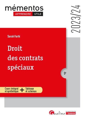Droit des contrats spéciaux  Edition 2023-2024