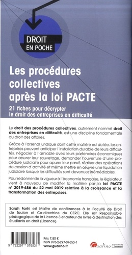 Les procédures collectives après la loi PACTE