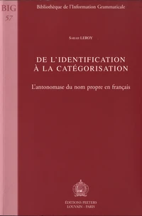 De l'identification à la catégorisation