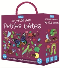  Sassi éditions - Le jardin des petites bêtes - Avec 1 Livre, 1 puzzle de 44 pièces, 12 figurines prédécoupées.