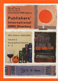  Saur (K-G) - Publisher's International ISBN Directory - Volume 2 R-Z.