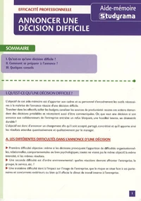 Annoncer une décision difficile