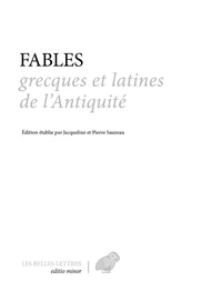 Fables grecques et latines de l'antiquité
