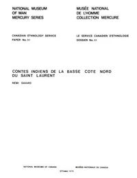 Contes indiens de la basse côte nord du Saint Laurent Rémi Savard.