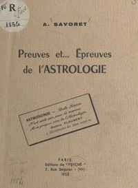 Preuves et épreuves de l'astrologie