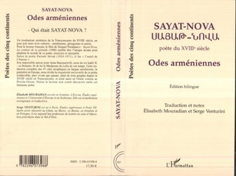  Sayat-Nova - Odes arméniennes - Edition bilingue français-arménien.