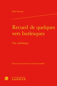 Recueil de quelques vers burlesques