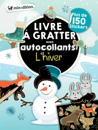 Livre à gratter avec autocollants L'hiver