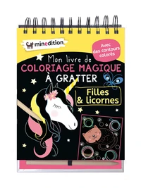 Mon livre de coloriage magique à gratter Filles & licornes