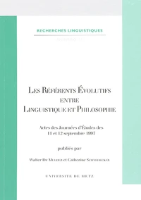 Les référents évolutifs entre linguistique et philosophie