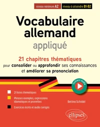 Vocabulaire allemand appliqué A2 vers B1-B2