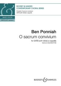 Ben Ponniah - Contemporary Choral Series - O sacrum convivium - Mixed choir (SATB divisi) a cappella. Partition de chœur..