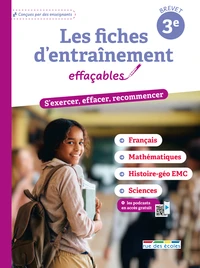 Les fiches d'entraînement effaçables 3e