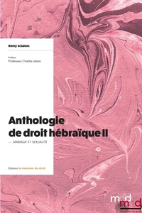 Anthologie de droit hébraïque