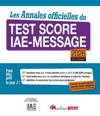 Les Annales officielles du Test Score IAE-Message