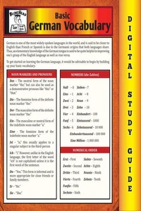 German Vocabulary (Blokehead Easy Study Guide)