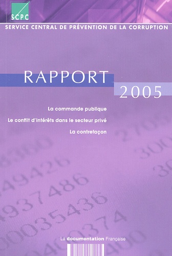  SCPC - Service central de prévention de la corruption - Rapport 2005.