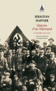 Téléchargez des livres gratuitement sur Android Histoire d'un allemand  - Souvenirs 1914-1933 9782330035341 par Sebastian Haffner en francais