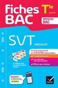 Sébastien Castillo et Jonathan Faivre - Fiches bac SVT Tle (spécialité) - Bac 2024 - tout le programme en fiches de révision détachables.
