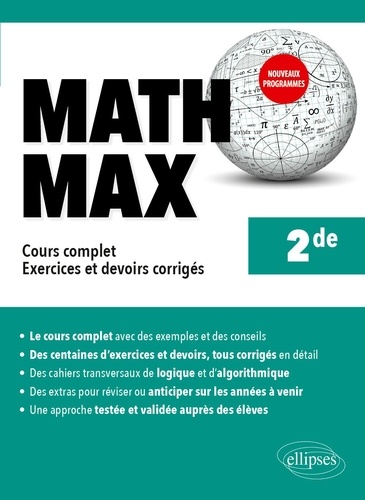 Math 2de. Cours complet - Exercices et devoirs corrigés  Edition 2021