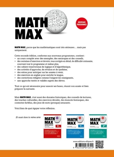 Math Max Tle spécialité. Cours complet - Exercices et devoirs corrigés 2e édition