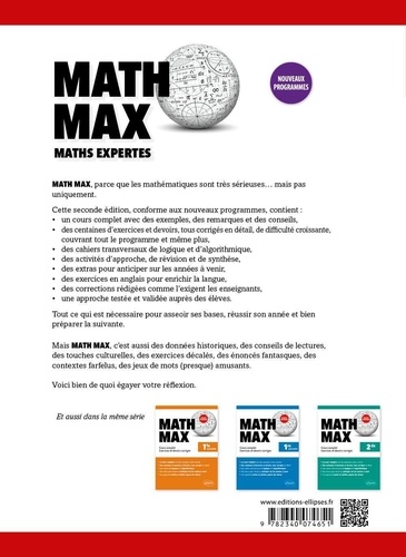 Mathématiques expertes Tle Option. Cours complet - Exercices et devoirs corrigés 2e édition