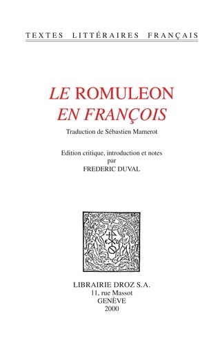 Le Romuleon en françois