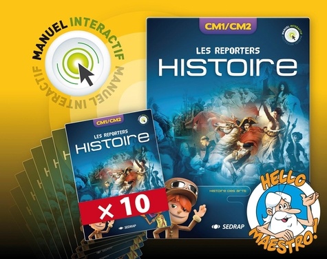  SEDRAP - Histoire, Histoire des arts CM1/CM2 Les Reporters - Lots de 10 manuels.
