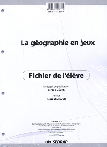 Régis Delpeuch - La géographie en jeux - Fichier de l'élève.