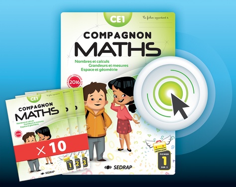  SEDRAP - Maths CE1 - Lot de 10 manuels.