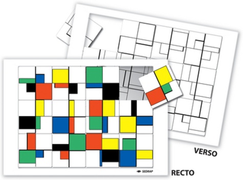 Serge Boëche - Puzzle à la manière de Mondrian.