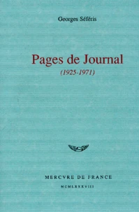 Pages de journal (1925-1971)