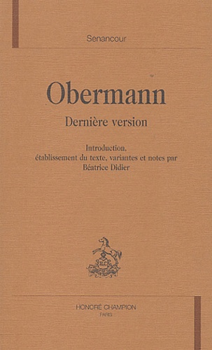  Senancour - Obermann - Dernière version.