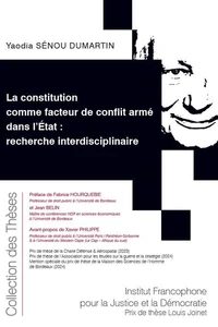 La constitution comme facteur de conflit armé dans l’Etat : recherche interdisciplinaire