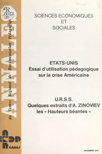 États-Unis : essai d'utilisation pédagogique sur la crise américaine