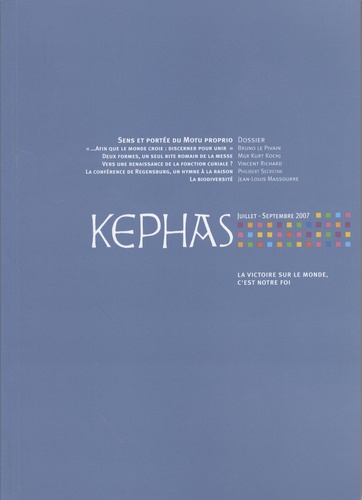 Philippe-Marie Airaud - Kephas N° 23, Juillet-septe : Sens et portée du Motu proprio.