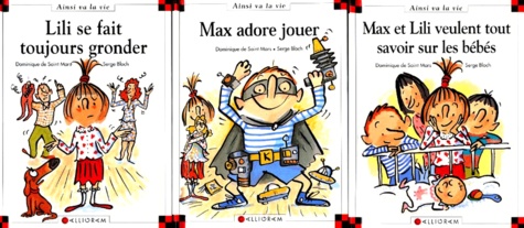 Serge Bloch et Dominique de Saint Mars - Max et Lili : Lili se fait toujours gronder ; Max adore jouer ; Max et Lili veulent tout savoir sur les bébés - Mallette.