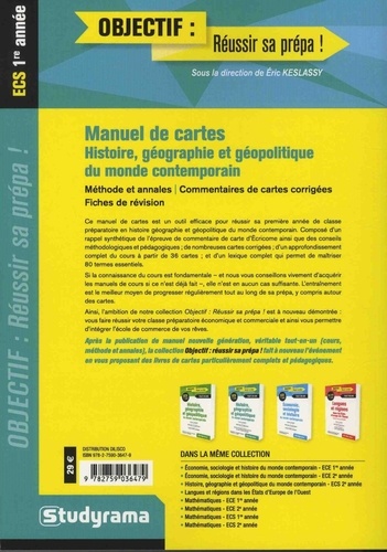 Manuel de cartes Histoire, géographie et géopolitique du monde contemporain 1re année ECS