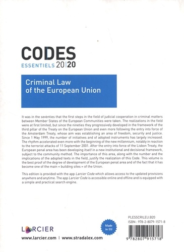 Criminal Law of the European Union 4th edition