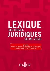 Livres en ligne téléchargement gratuit mp3 Lexique des termes juridiques 2019-2020 - 27e éd. par Serge Guinchard, Thierry Debard 9782247194131