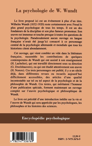 La Psychologie De W. Wundt (1832-1920)