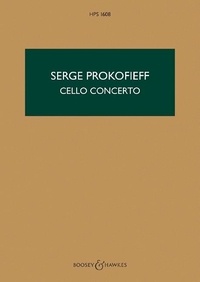 Serge Prokofieff - Hawkes Pocket Scores HPS 1608 : Cello Concerto in E minor - HPS 1608. op. 58. cello and orchestra. Partition d'étude..