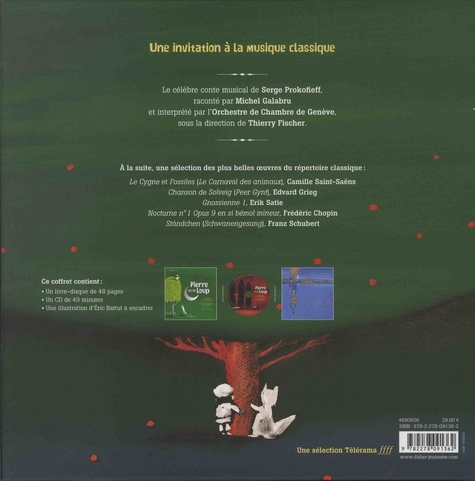 Pierre et le loup. Coffret avec une illustration d'Eric Battut à encadrer  Edition de luxe -  avec 1 CD audio